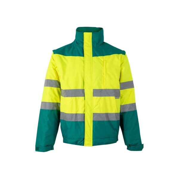 VL JUPITER. Two-tone padded jacket (180g/m²) in polyester (100%), with PU coating