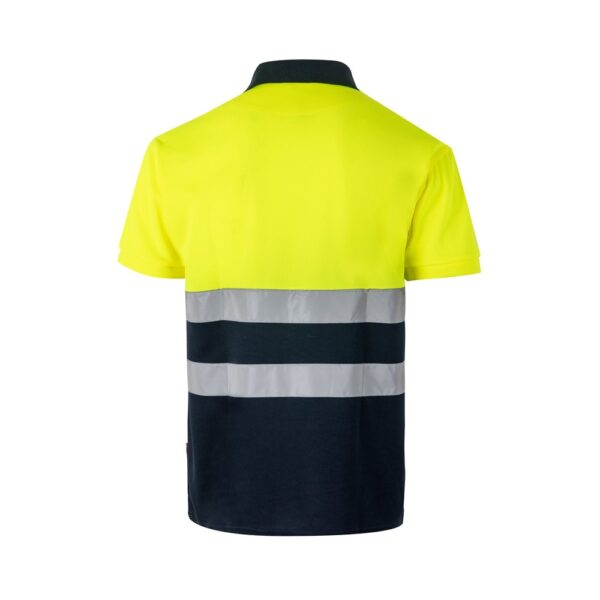 VL CUPID. Two-tone bird-eye polo shirt (160g/m²) with short sleeves, in polyester (100%)