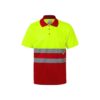 VL CUPID. Two-tone bird-eye polo shirt (160g/m²) with short sleeves, in polyester (100%)