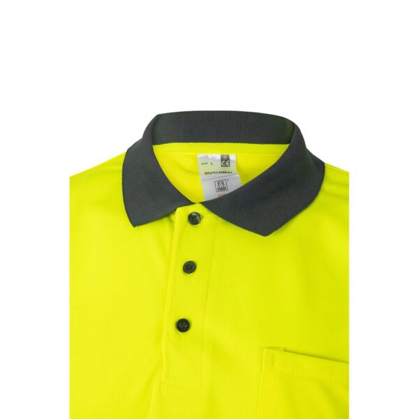 VL CUPID. Two-tone bird-eye polo shirt (160g/m²) with short sleeves, in polyester (100%)