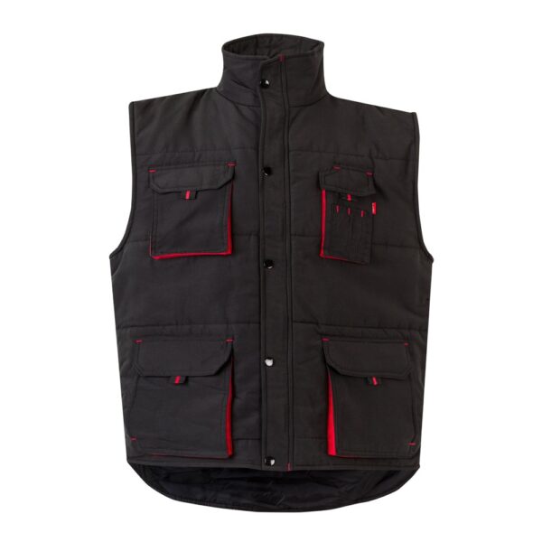 VL NERGAL. Padded vest, two-tone, multi-pocket (120g/m²), in polyester (100%)