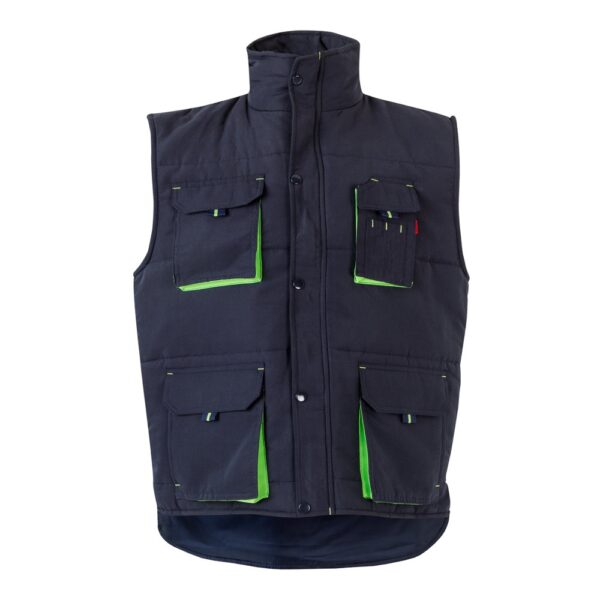 VL NERGAL. Padded vest, two-tone, multi-pocket (120g/m²), in polyester (100%)