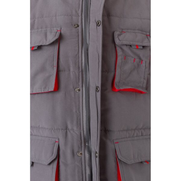 VL NERGAL. Padded vest, two-tone, multi-pocket (120g/m²), in polyester (100%)