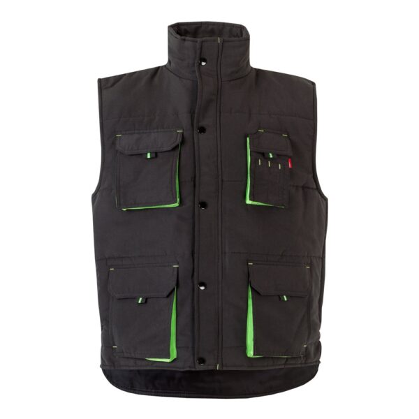 VL NERGAL. Padded vest, two-tone, multi-pocket (120g/m²), in polyester (100%)
