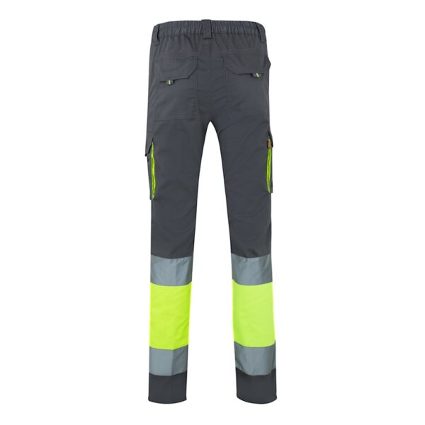 VL ZEUS. Two-tone, multi-pocket stretch trousers (240g/m²), in cotton (46%), EME (38%) and polyester (16%)
