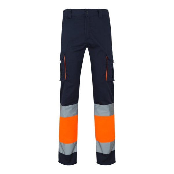 VL ZEUS. Two-tone, multi-pocket stretch trousers (240g/m²), in cotton (46%), EME (38%) and polyester (16%)