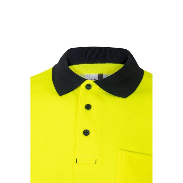 VL ACHELOUS. Two-tone piqué polo shirt (150g/m²) with short sleeves, in cotton (55%) and polyester (45%)