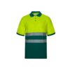 VL ACHELOUS. Two-tone piqué polo shirt (150g/m²) with short sleeves, in cotton (55%) and polyester (45%)