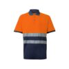 VL ACHELOUS. Two-tone piqué polo shirt (150g/m²) with short sleeves, in cotton (55%) and polyester (45%)