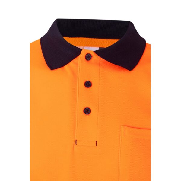 VL ACHELOUS. Two-tone piqué polo shirt (150g/m²) with short sleeves, in cotton (55%) and polyester (45%)