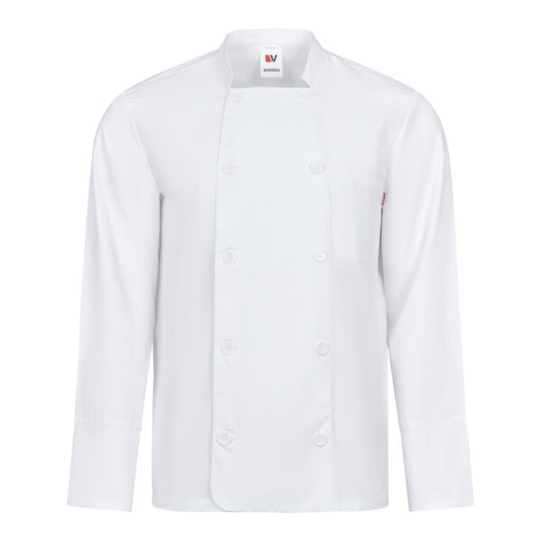 VL KALI. Long-sleeved kitchen jacket (175g/m²), in cotton (35%) and polyester (65%)