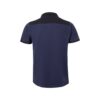 VL VELES. Two-tone stretch piqué polo shirt (200g/m²) with short sleeves, in polyester (96%) and elastane (4%)