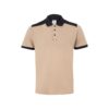 VL VELES. Two-tone stretch piqué polo shirt (200g/m²) with short sleeves, in polyester (96%) and elastane (4%)