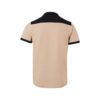 VL VELES. Two-tone stretch piqué polo shirt (200g/m²) with short sleeves, in polyester (96%) and elastane (4%)