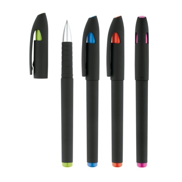 SPACIAL. Soft touch ball pen with ABS cap and clip