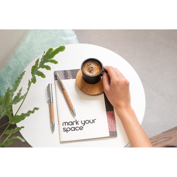 NATURA. Cork and aluminium ball pen with clip