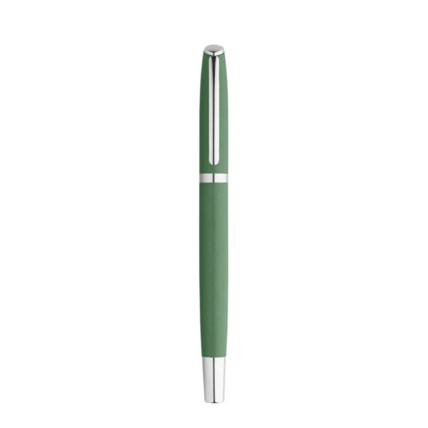 RE-LANDO-SET. Roller and ball pen set with recycled aluminium (100% rAL) body
