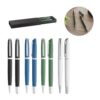 RE-LANDO-SET. Roller and ball pen set with recycled aluminium (100% rAL) body