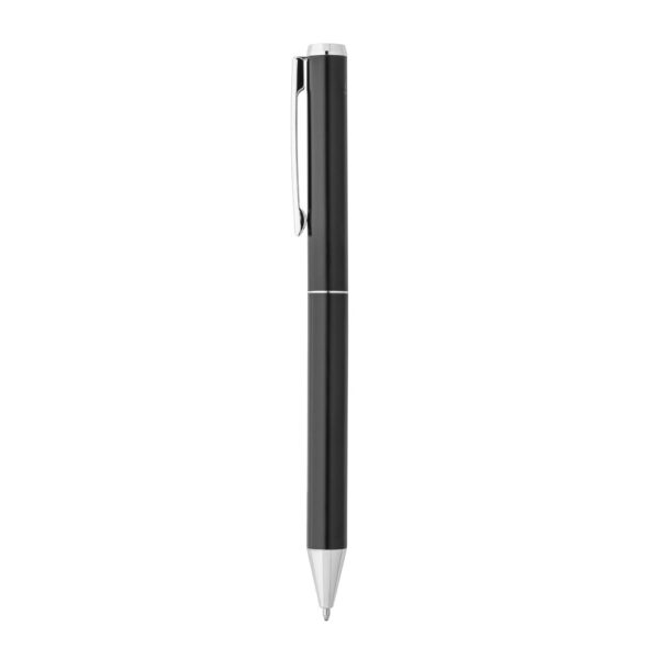 LEAH. Roller and ballpoint pen set in aluminium 94% rAL) with clip