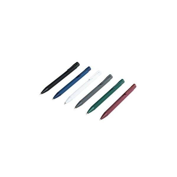 CLINT. Recycled aluminium (100% rAL) ballpoint pen with rubber finish