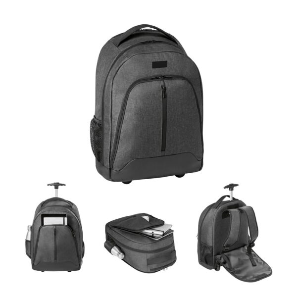 EINDHOVEN. Trolley backpack for laptop 15'6'' in 600D