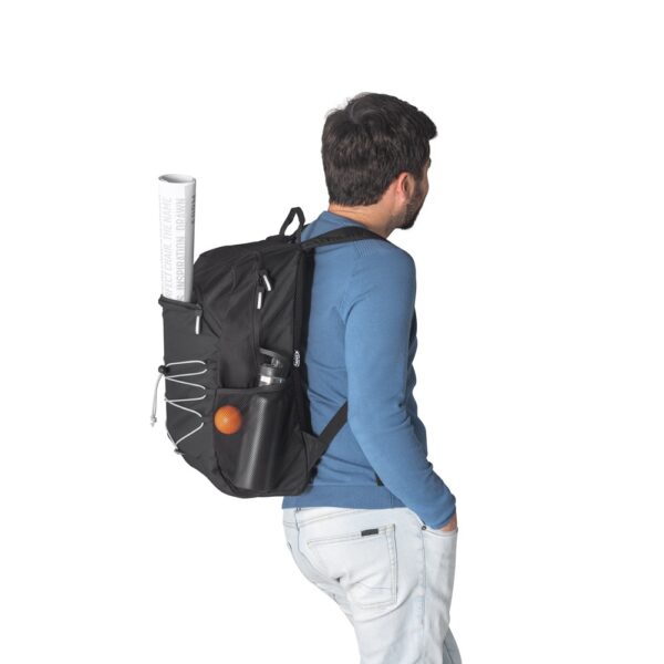 DELFOS BACKPACK. 300D recycled polyester and 600D recycled polyester laptop backpack with reflective elements