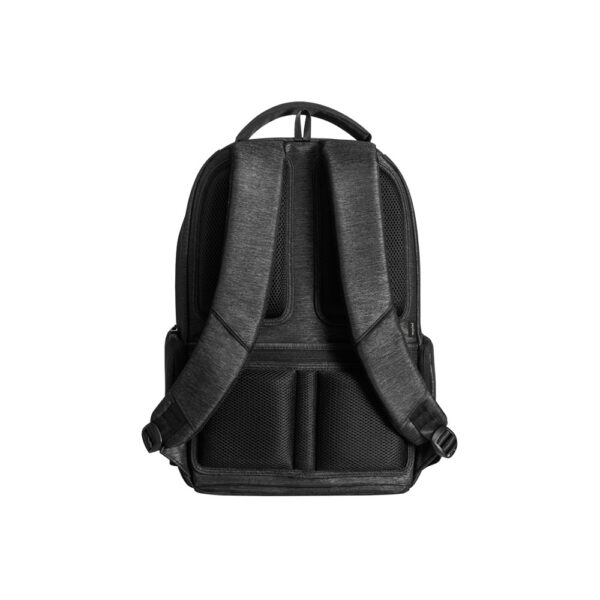 RE-BOSTON. 2Tone recycled nylon waterproof laptop backpack with 210D recycled polyester compartment