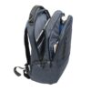 RE-BOSTON. 2Tone recycled nylon waterproof laptop backpack with 210D recycled polyester compartment