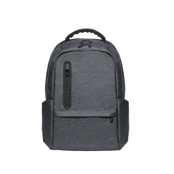 RE-BOSTON. 2Tone recycled nylon waterproof laptop backpack with 210D recycled polyester compartment