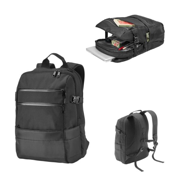 ZIPPERS BPACK. 15'6" Laptop backpack in 840D and 300D jacquard