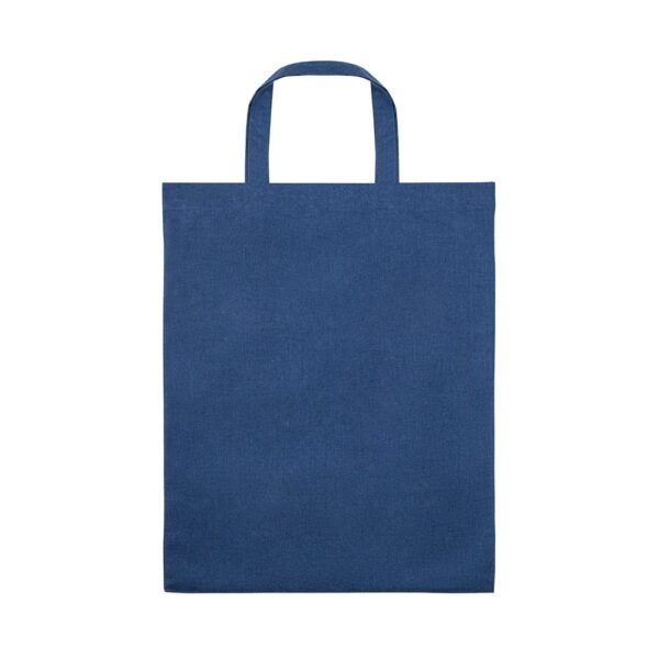 SIENA. Foldable bag in cotton (50%), recycled cotton (30%) and polyester (20% rPET) (140 g/m²)