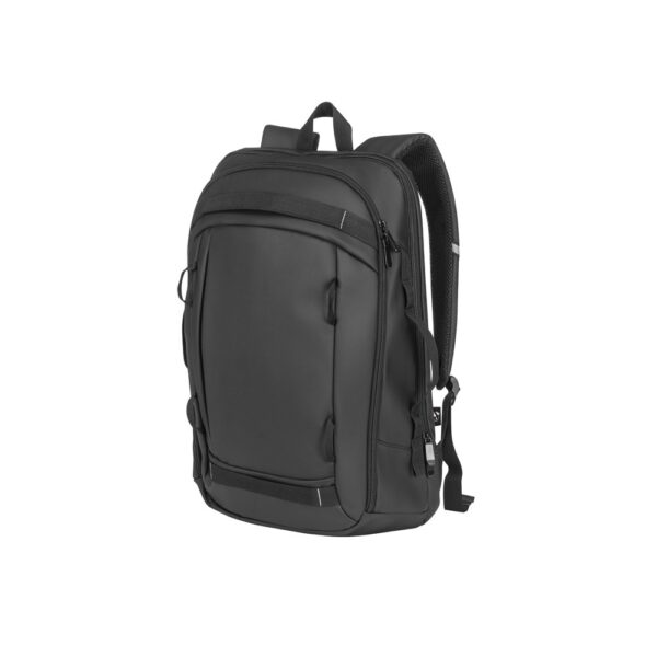 KAMPALA. Laptop backpack in 900D, high-density recycled polyester, with water-resistant coating and 210D recycled polyester lining 17'3"