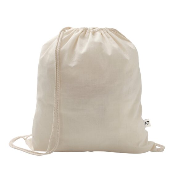 SALAMANCA. Drawstring bag in recycled cotton (70%) and polyester (30% rPET) (150 g/m²)