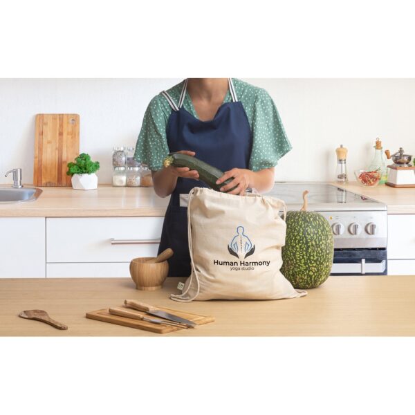 BELIZE. 100% organic cotton drawstring bag (140 g/m²)