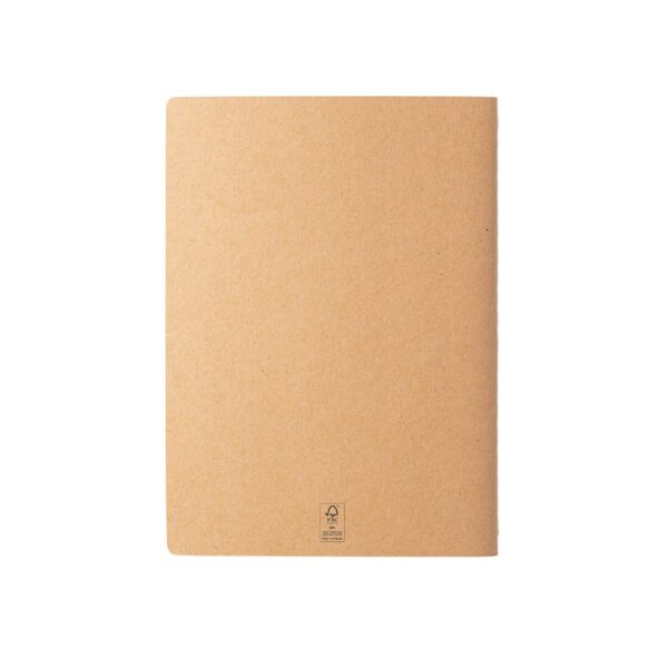 ALCOTT A4. A4 notepad with Kraft paper cover (250 g/m²) and plain pages