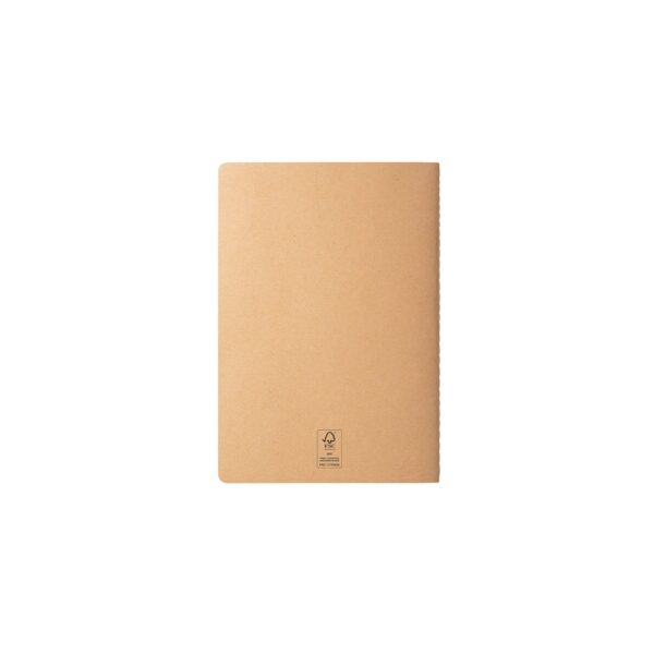 ALCOTT A5. A5 notepad with Kraft paper cover (250 g/m²) and plain pages