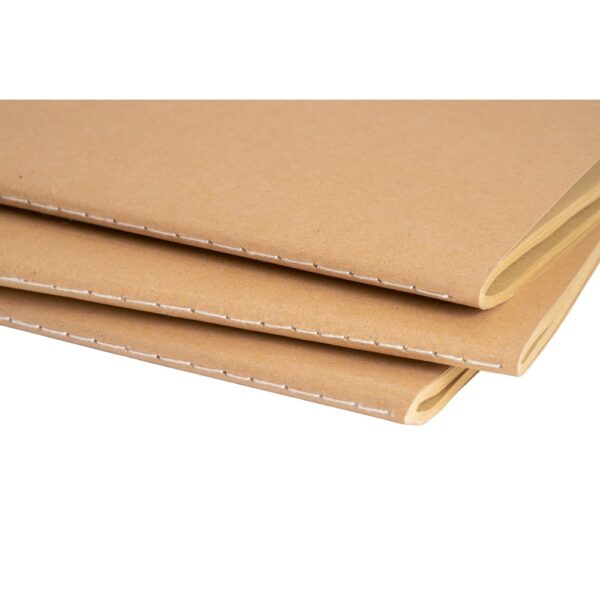 ALCOTT A5. A5 notepad with Kraft paper cover (250 g/m²) and plain pages