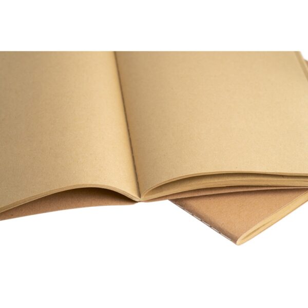 ALCOTT A5. A5 notepad with Kraft paper cover (250 g/m²) and plain pages