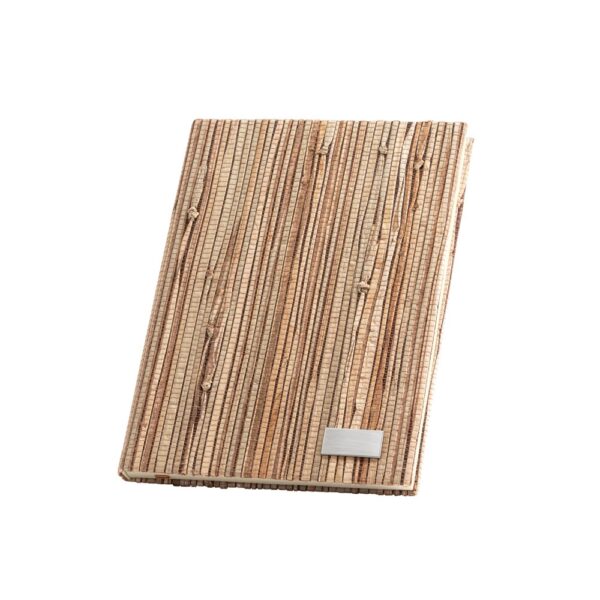 93275_160 NERUDA. A5 notepad with hardcover made from natural straw fibres