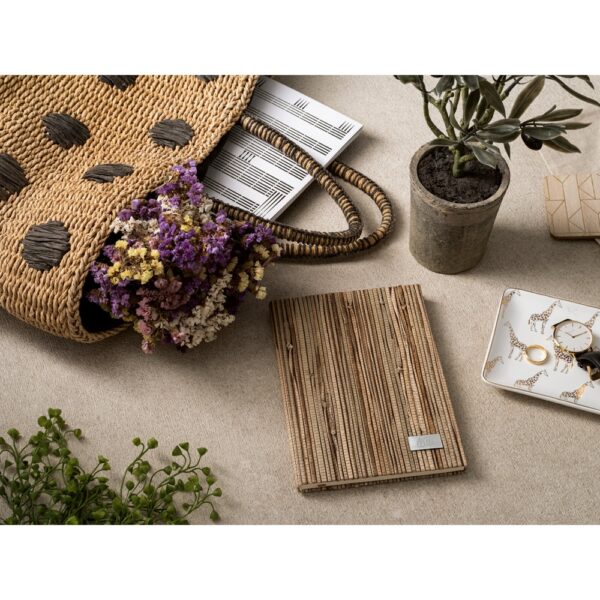 93275_amb NERUDA. A5 notepad with hardcover made from natural straw fibres