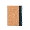 VICENTE. B6 notebook in cork and recycled polyester (100% rPET) with ballpoint pen