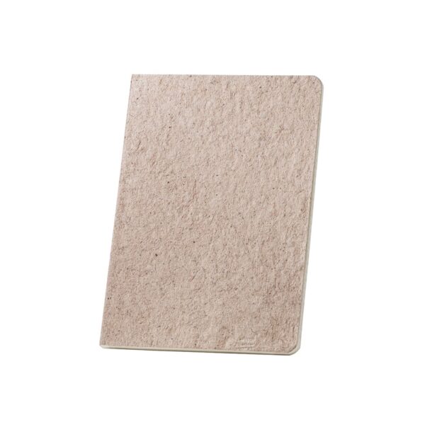 TEAPAD SEMI-RIGID. A5 notepad with semi-rigid cover made from tea leafs waste (65%)