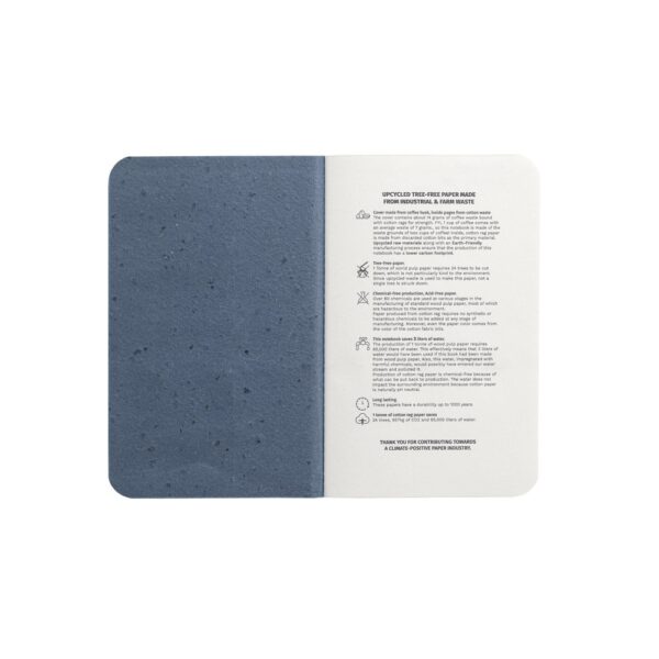 COFFEEPAD SOFT. A6 notepad with flexible cover made from coffee husk waste (65%)