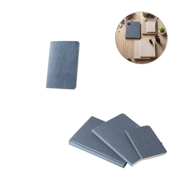 COFFEEPAD SOFT. A6 notepad with flexible cover made from coffee husk waste (65%)