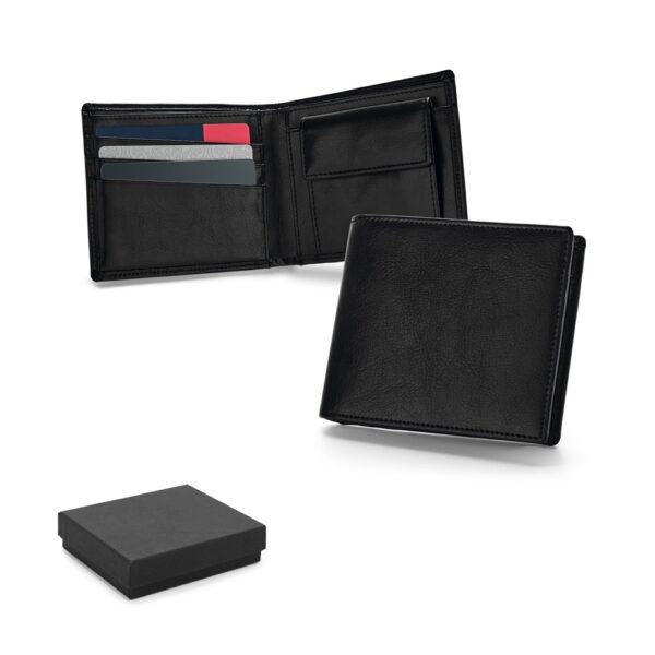 AFFLECK. Leather wallet with RFID blocking for 9 cards