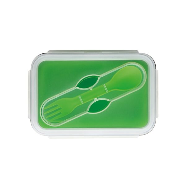 SAFFRON. Lunch Box. Retractable hermetic box in silicone and PP 640 mL