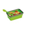 SAFFRON. Lunch Box. Retractable hermetic box in silicone and PP 640 mL
