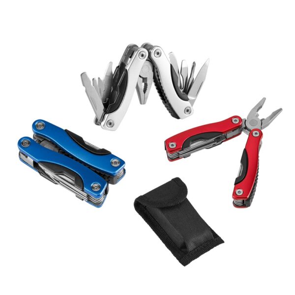 94016_set DUNITO. Folding mini multi-function pliers made of stainless steel and aluminum