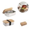 SHINO. Lunch Box. Stainless steel lunch box with bamboo lid