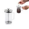 JENSON. Coffee maker in borosilicate glass and stainless steel 600 mL